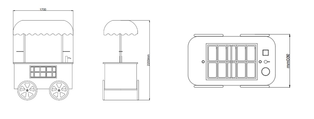gelato push cart design and layout